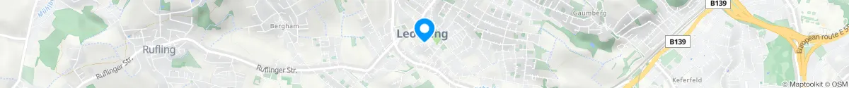 Kartendarstellung des Standorts für Kreuz-Apotheke in 4060 Leonding